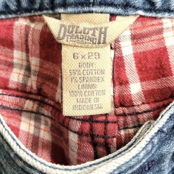 Duluth Trading Co Flannel Lined Straight Leg Heavyweight Jeans 6 - Picture 3 of 4